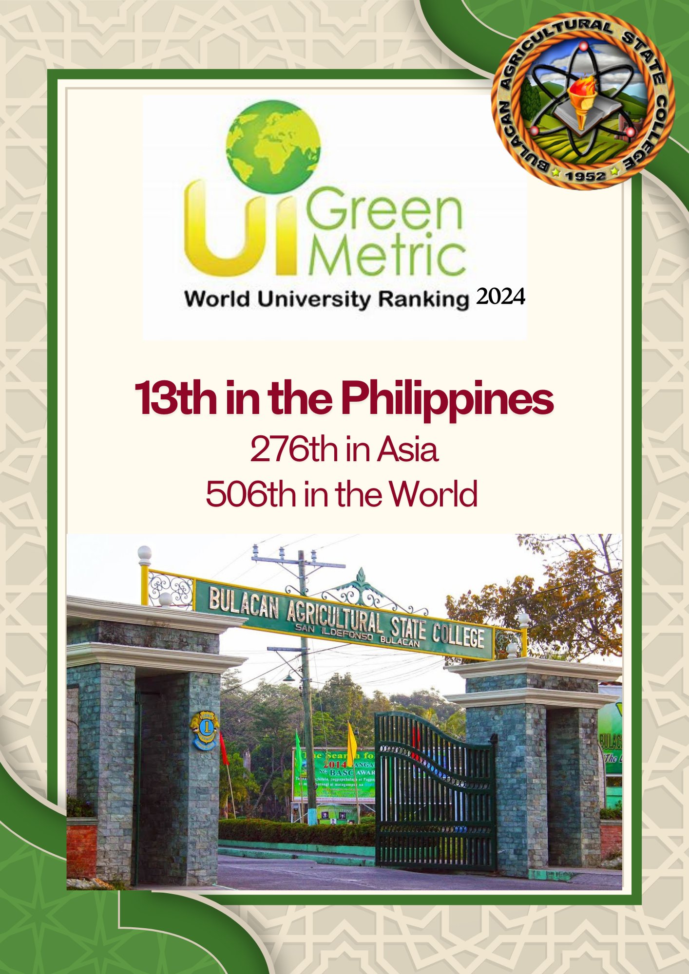 BASC Achieves Remarkable Standing in UI GreenMetric World University Rankings 2024